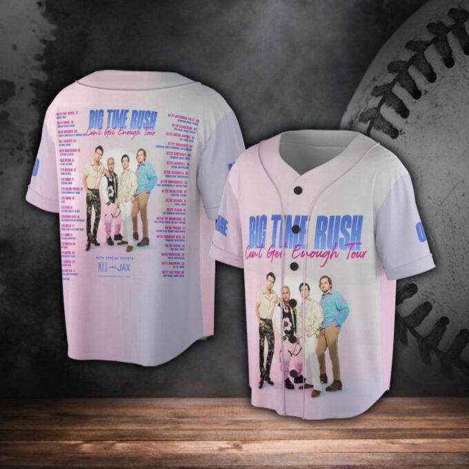Big Rush Time Baseball Jersey: BTR Tour 2023 Shirt & Fan Gift