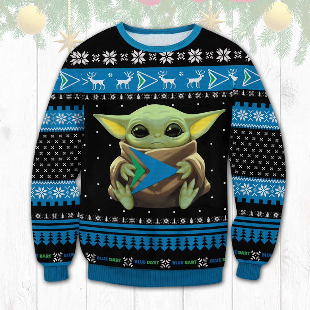 Blue Dart Baby Yoda Ugly Sweater BLD150923DHN4DKD Blue Dart Baby Yoda Ugly Sweater BLD150923DHN4DKD
