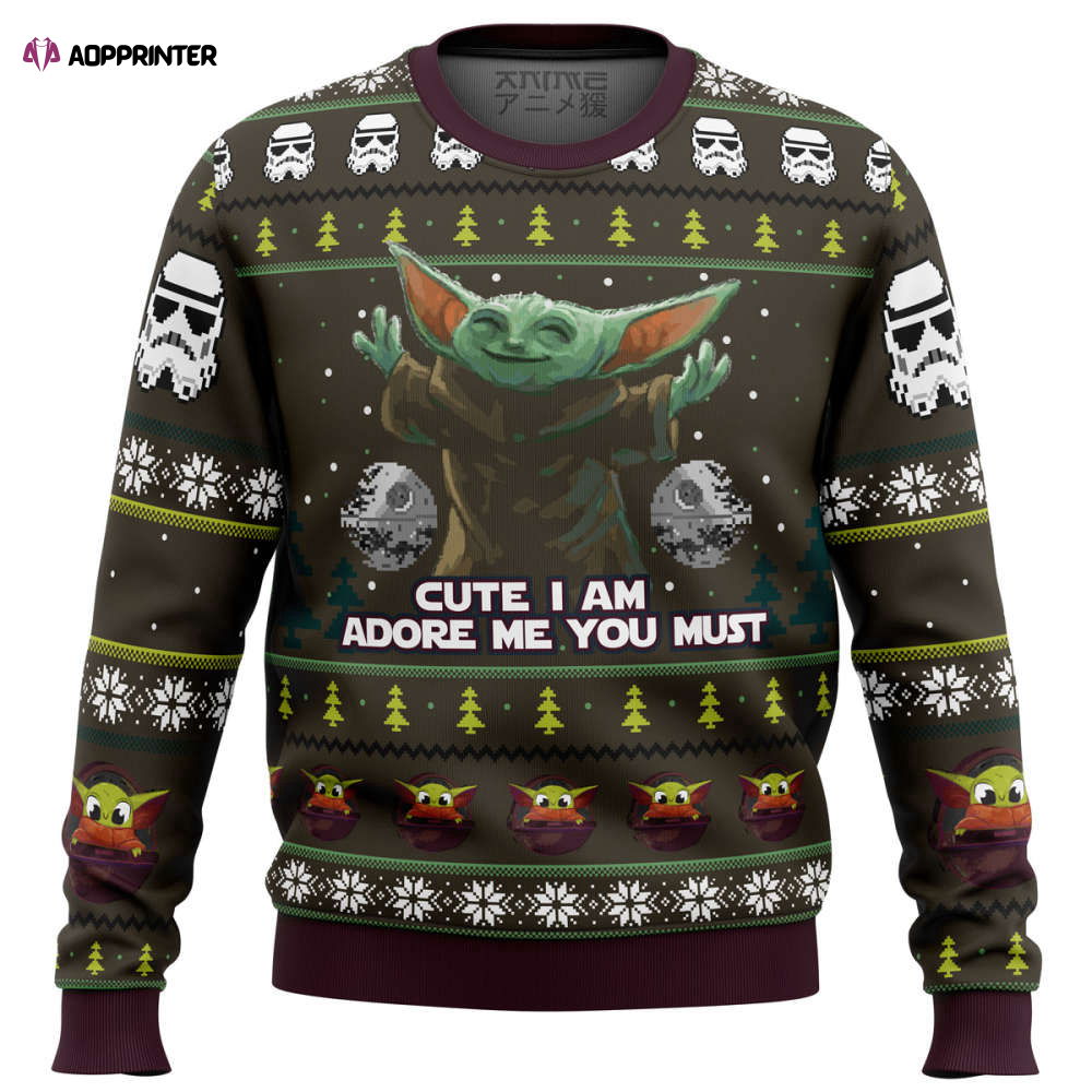 Comfimerch Baby Yoda Cute Mandalorion Star Wars Ugly Christmas Sweater Comfimerch Baby Yoda Cute Mandalorion Star Wars Ugly Christmas Sweater