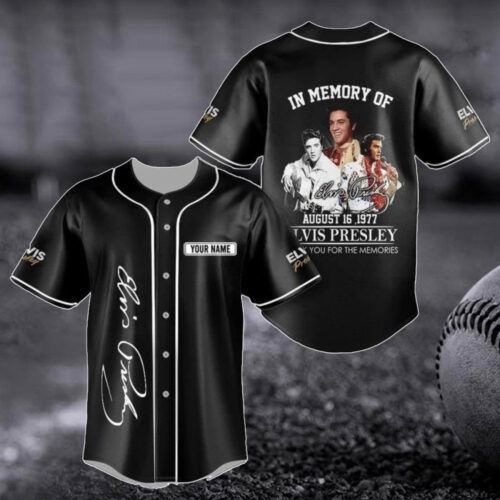 Custom Elvis Presley Baseball Jersey - King of Rock Shirt Singer Tee Rock n Roll Merch & Fan Gift