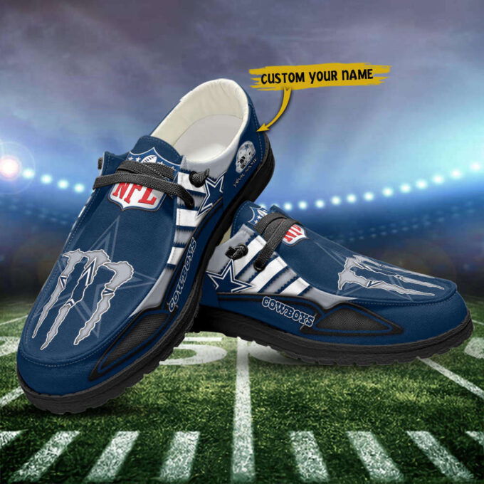 Dallas Cowboys NFL Personalized Hey Dude Sports Shoes – Custom Name Design Perfect Gift
