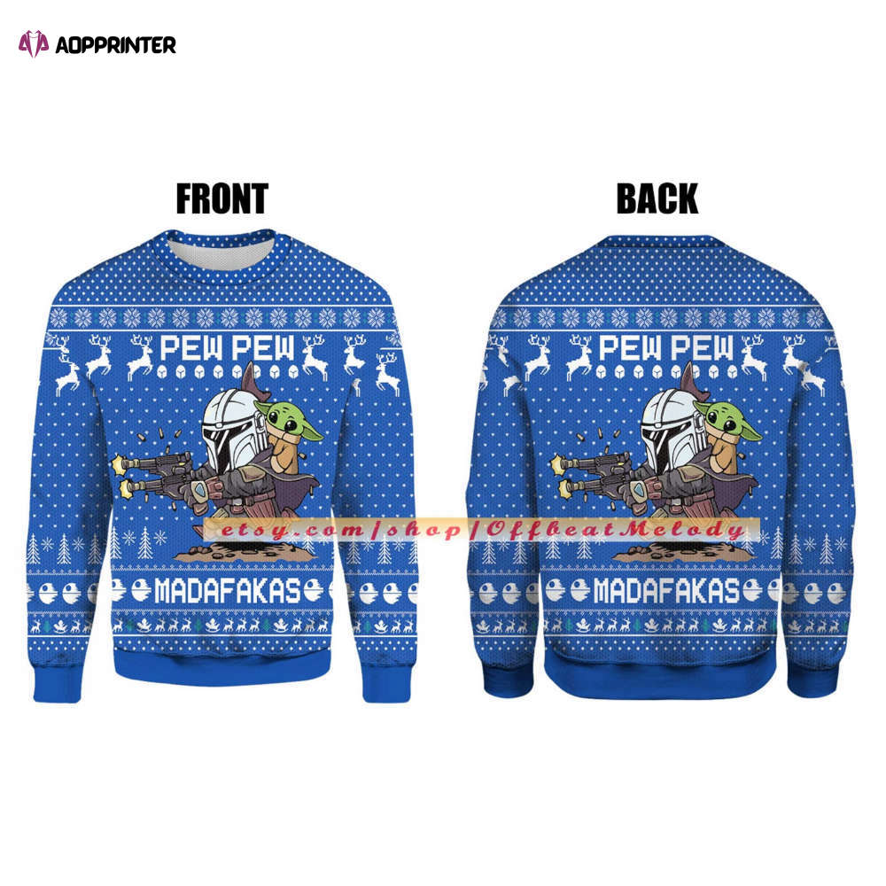 Funny Yoda Star Wars Ugly Christmas Sweater, Pew Pew Madafakas Christmas Ugly Sweater Over Print, Merry Christmas Ugly Sweatshirt Hoodie Funny Yoda Star Wars Ugly Christmas Sweater, Pew Pew Madafakas Christmas Ugly Sweater Over Print, Merry Christmas Ugly Sweatshirt Hoodie