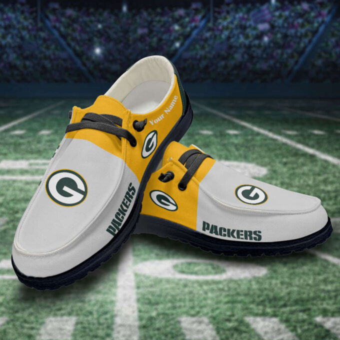 Green Bay Packers NFL Personalized Hey Dude Sports Shoes – Custom Name Design Perfect Gift