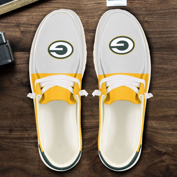 Green Bay Packers NFL Personalized Hey Dude Sports Shoes – Custom Name Design Perfect Gift