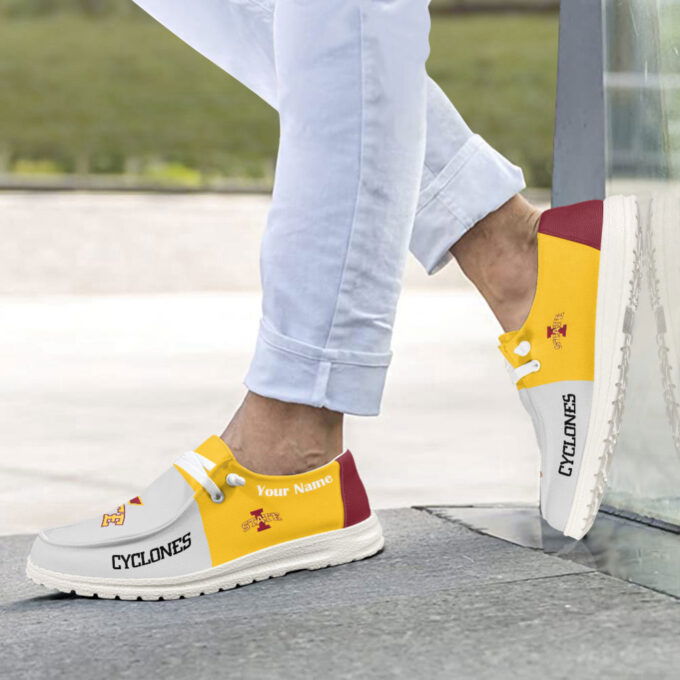 Iowa State Cyclones NCAA Personalized Hey Dude Sports Shoes – Custom Name Design Perfect Gift