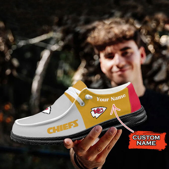 Kansas City Chiefs NFL Personalized Hey Dude Sports Shoes – Custom Name Design Perfect Gift