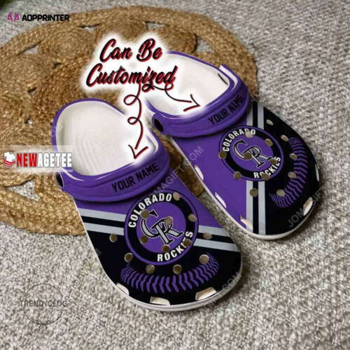 Mlb Colorado Rockies Baseball Custom Name Crocs Clog