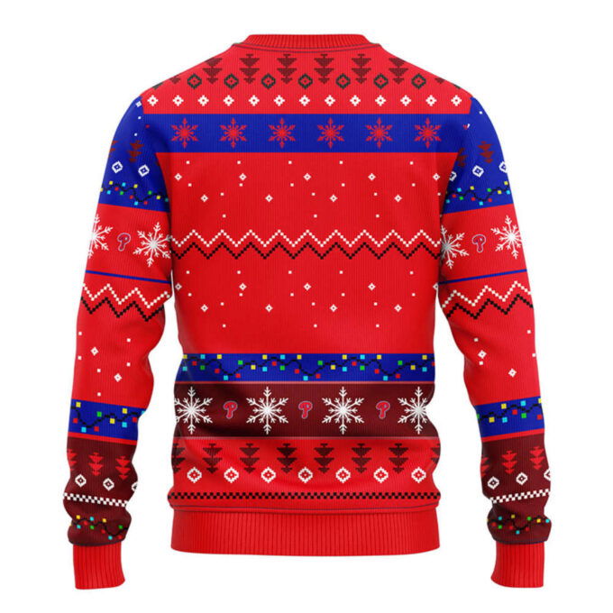 MLB Philadelphia Phillies HoHoHo Mickey Christmas Ugly Sweater -Neon GIft