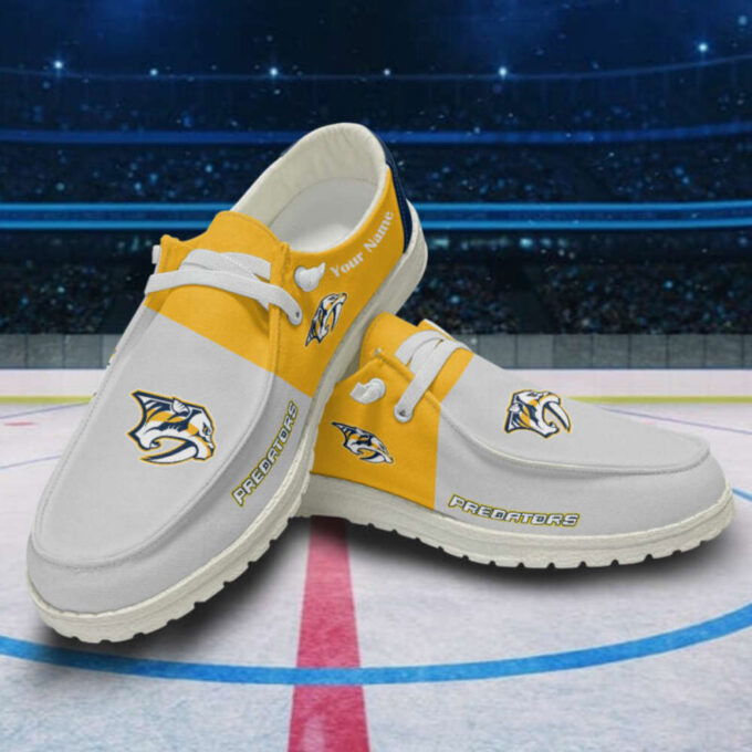 Nashville Predators NHL Personalized Hey Dude Sports Shoes – Custom Name Design Perfect Gift
