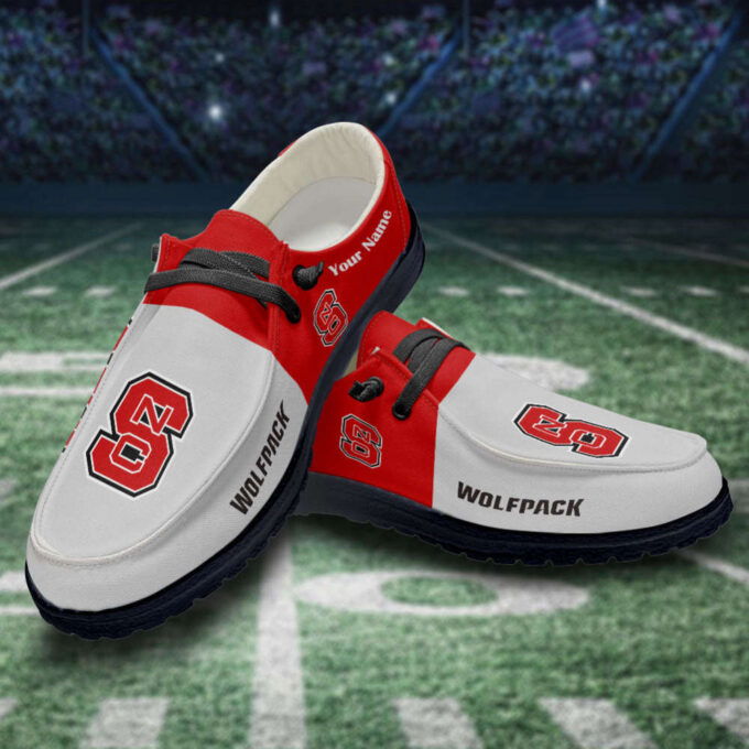 NC State Wolfpack NCAA Personalized Hey Dude Sports Shoes – Custom Name Design Perfect Gift