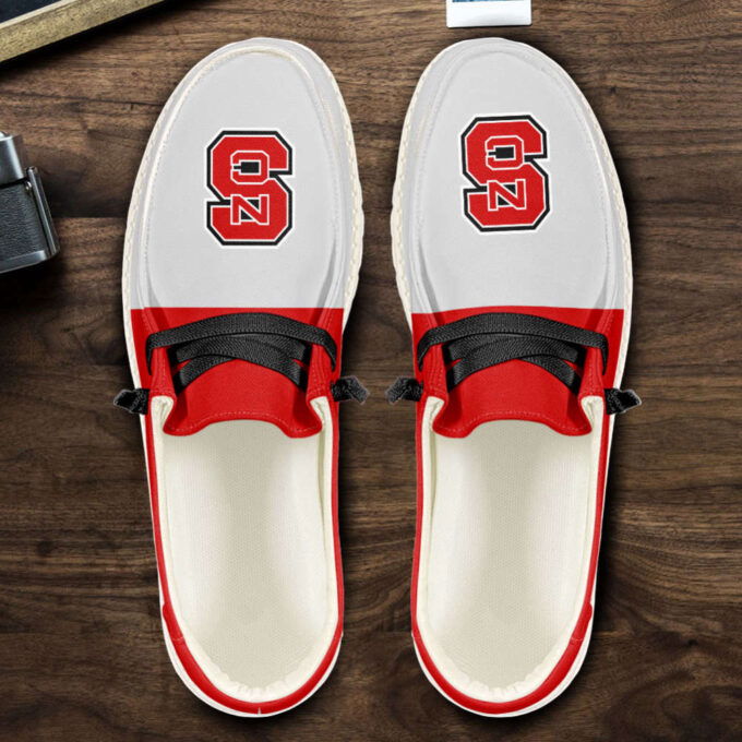 NC State Wolfpack Personalized Hey Dude Sports Shoes – Custom Name Design Perfect Gift