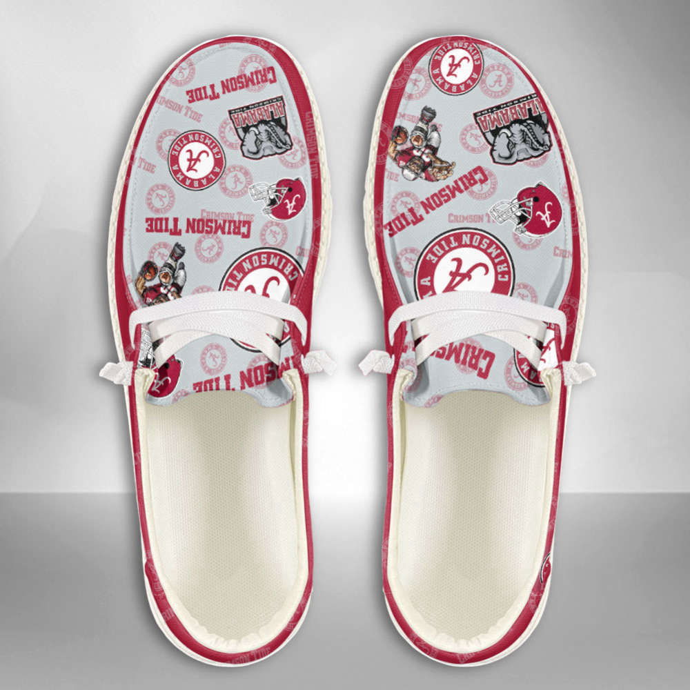 NCAA Alabama Crimson Tide Custom Name Hey Dude Shoes 01 Fan Gifts NCAA Alabama Crimson Tide Custom Name Hey Dude Shoes 01 Fan Gifts