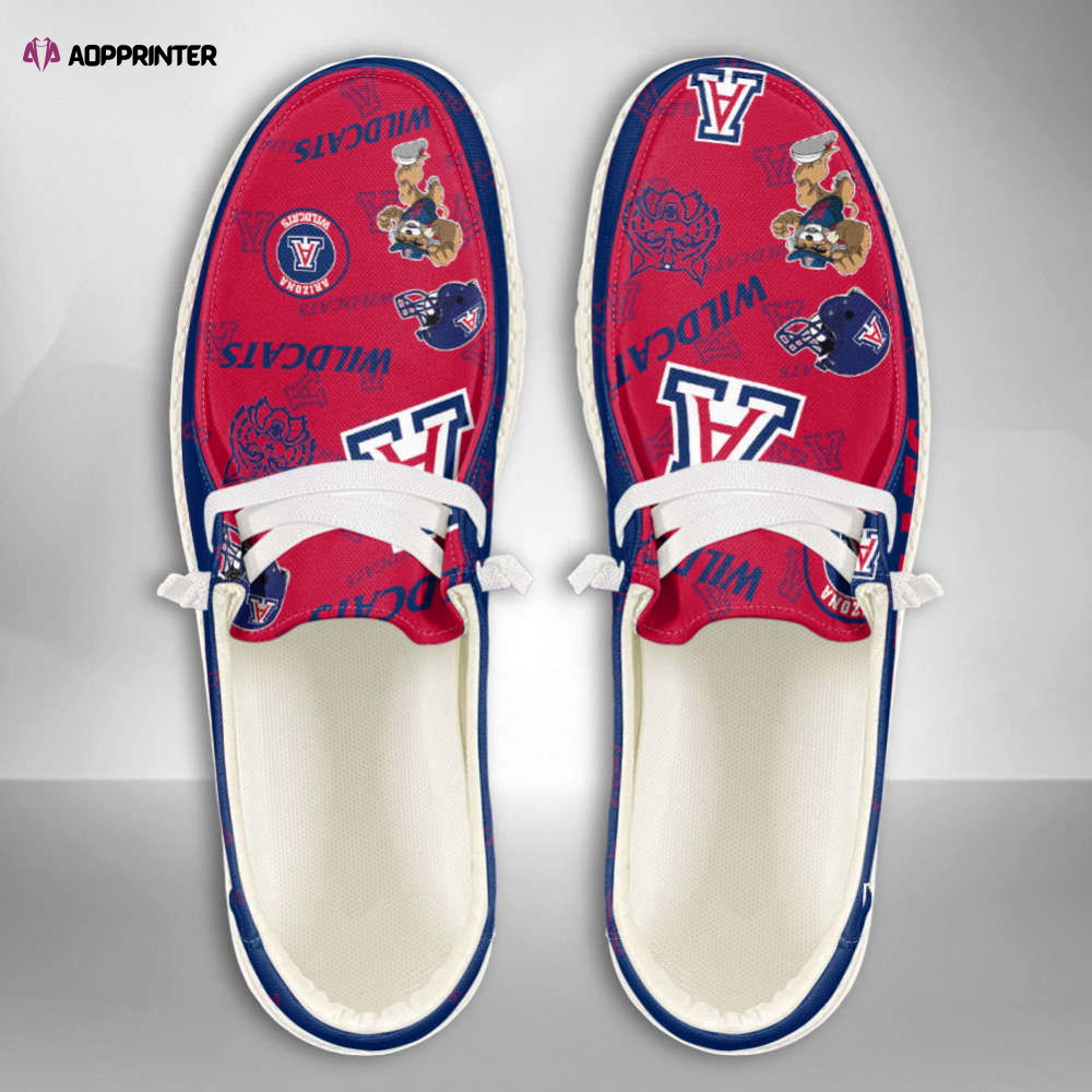 NCAA Arizona Wildcats Custom Name Hey Dude Shoes Fan Gift NCAA Arizona Wildcats Custom Name Hey Dude Shoes Fan Gift