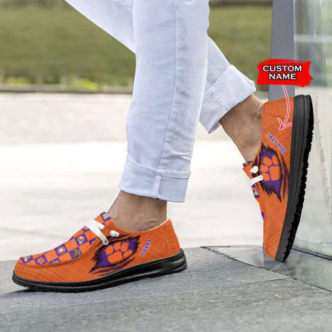 NCAA Clemson Tigers Custom Name Hey Dude Shoes Christmas Gift