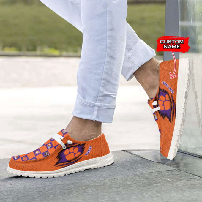 NCAA Clemson Tigers Custom Name Hey Dude Shoes Christmas Gift
