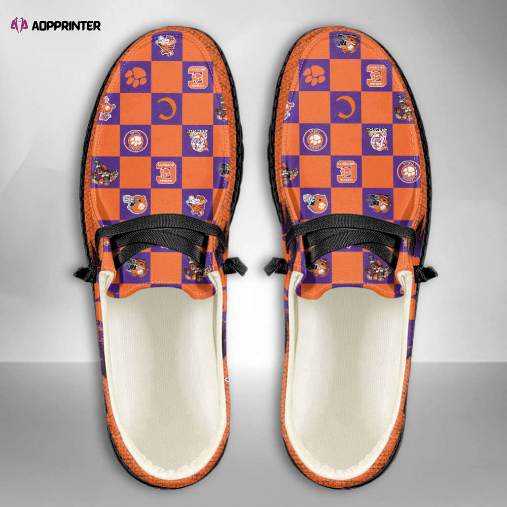 NCAA Clemson Tigers Custom Name Hey Dude Shoes Christmas Gift NCAA Clemson Tigers Custom Name Hey Dude Shoes Christmas Gift