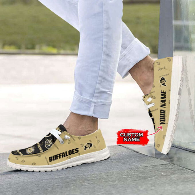 NCAA Colorado Buffaloes Custom Name Hey Dude Shoes Fan Gift