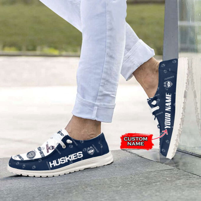 NCAA Connecticut Huskies Custom Name Hey Dude Shoes Fan Gift