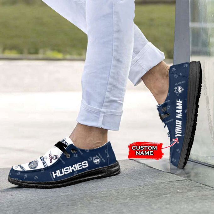 NCAA Connecticut Huskies Custom Name Hey Dude Shoes Fan Gift