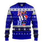 NCAA Duke Blue Devils HoHoHo Mickey Christmas Ugly Sweater -Neon GIft NCAA Duke Blue Devils HoHoHo Mickey Christmas Ugly Sweater -Neon GIft