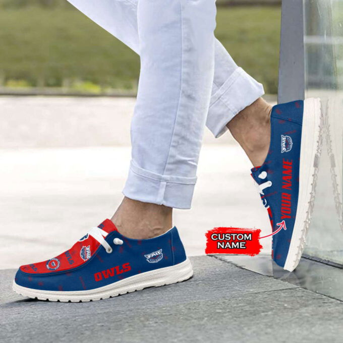 NCAA Florida Atlantic Owls Custom Name Hey Dude Shoes Fan Gift