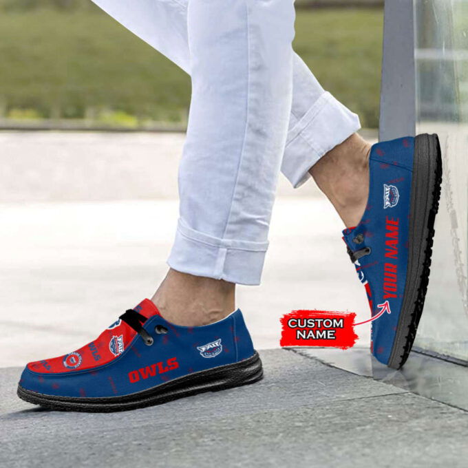 NCAA Florida Atlantic Owls Custom Name Hey Dude Shoes Fan Gift