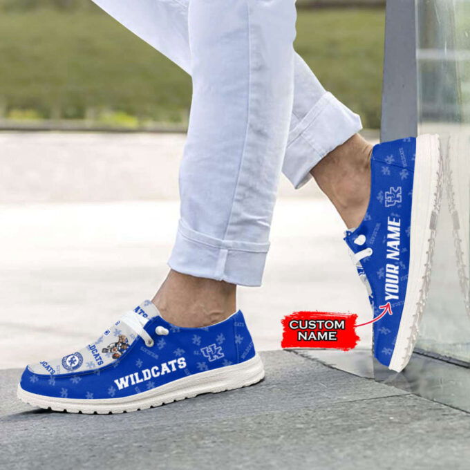 NCAA Kentucky Wildcats Custom Name Hey Dude Shoes 01 Fan Gifts