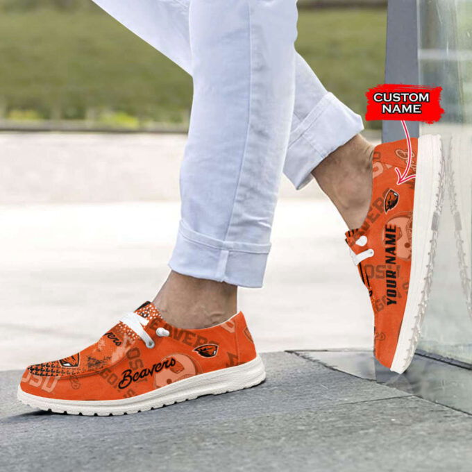NCAA Oregon State Beavers Personalized Hey Dude Sports Shoes – Custom Name Design Fan Gift