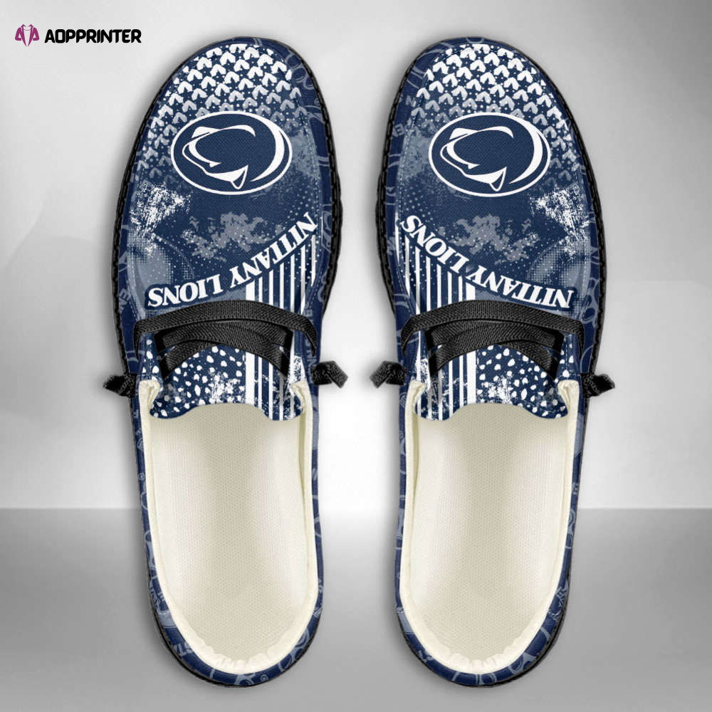 NCAA Penn State Nittany Lions Custom Name Hey Dude Shoes Fan Gift Exclusive NCAA Penn State Nittany Lions Custom Name Hey Dude Shoes Fan Gift Exclusive