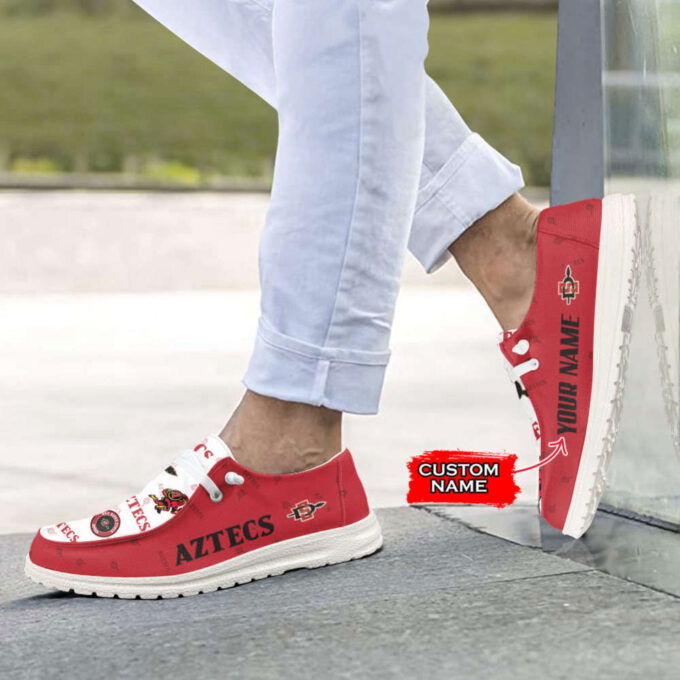 NCAA San Diego State Aztecs Custom Name Hey Dude Shoes Fan Gift