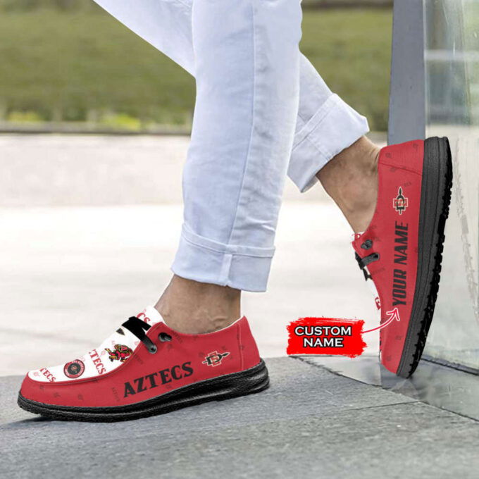 NCAA San Diego State Aztecs Custom Name Hey Dude Shoes Fan Gift