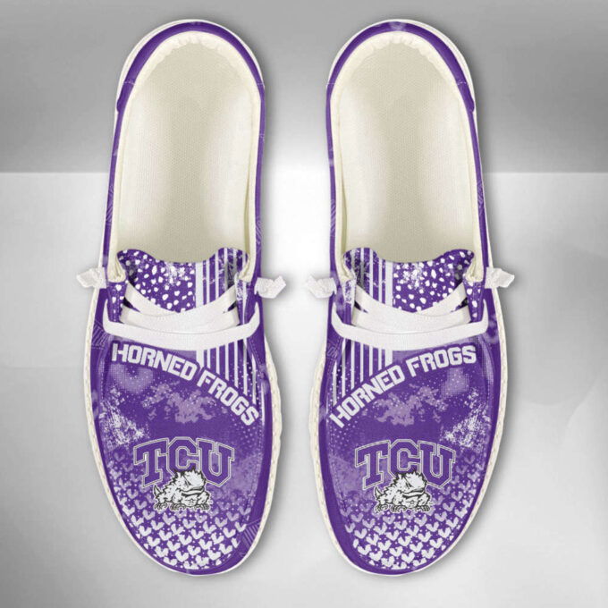 NCAA TCU Horned Frogs Custom Name Hey Dude Shoes Fan Gift