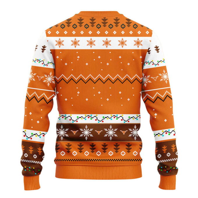 NCAA Texas Longhorns HoHoHo Mickey Christmas Ugly Sweater -Neon GIft