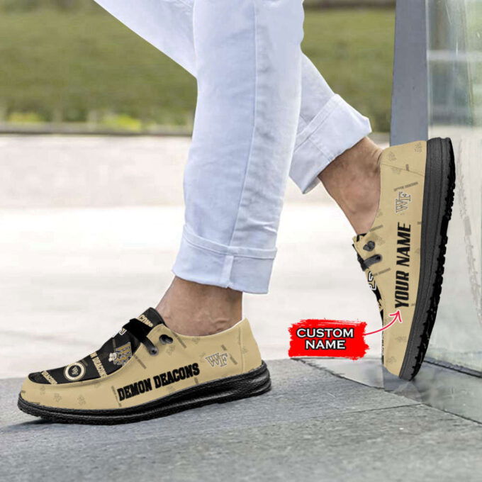 NCAA Wake Forest Demon Deacons Custom Name Hey Dude Shoes Fan Gift