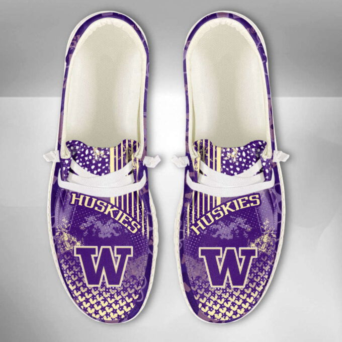 NCAA Washington Huskies Custom Name Hey Dude Shoes Fan Gift Exclusive