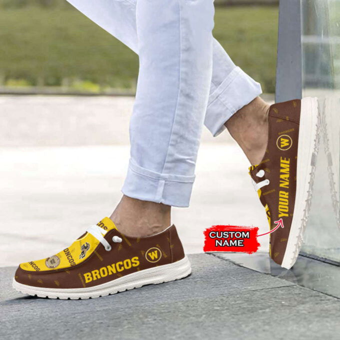 NCAA Western Michigan Broncos Custom Name Hey Dude Shoes Fan Gift