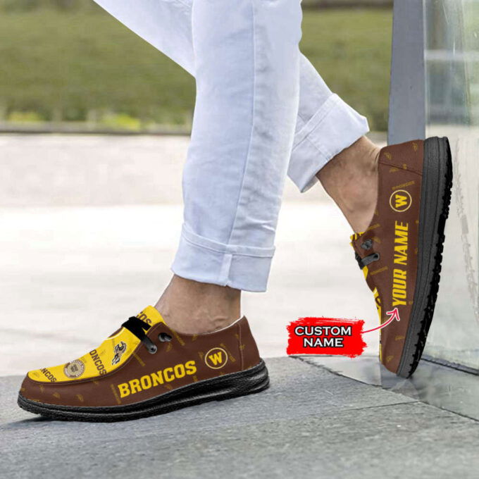 NCAA Western Michigan Broncos Custom Name Hey Dude Shoes Fan Gift