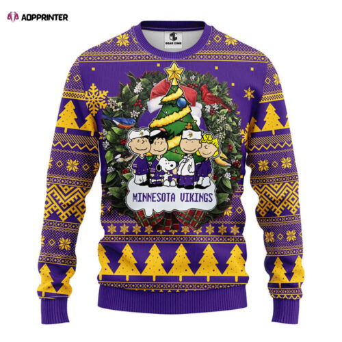 NFL Minnesota Vikings Snoopy Dog Christmas Ugly Sweater - Sweatshirt Christmas Gift