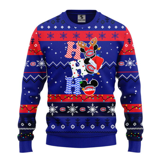 NHL Montreal Canadians HoHoHo Mickey Christmas Ugly Sweater – Christmas Gift