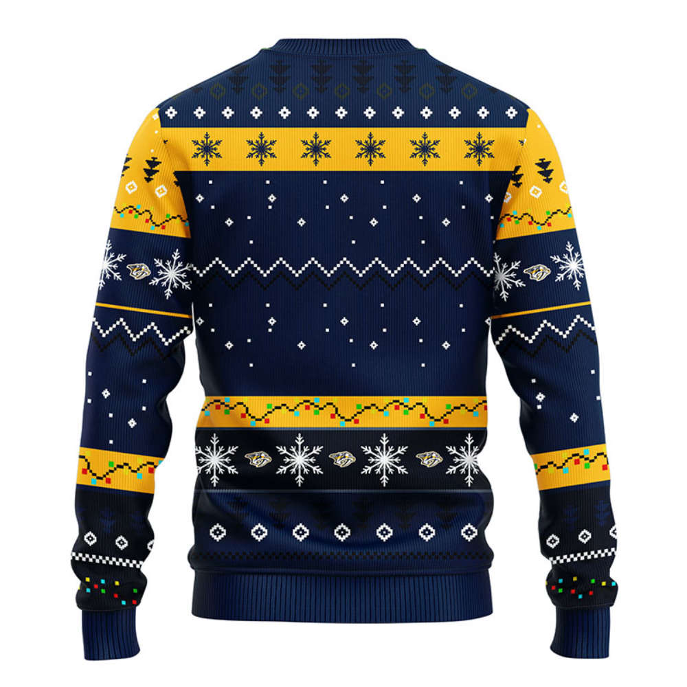 NHL Nashville Predators HoHoHo Mickey Christmas Ugly Sweater – Christmas Gift NHL Nashville Predators HoHoHo Mickey Christmas Ugly Sweater – Christmas Gift
