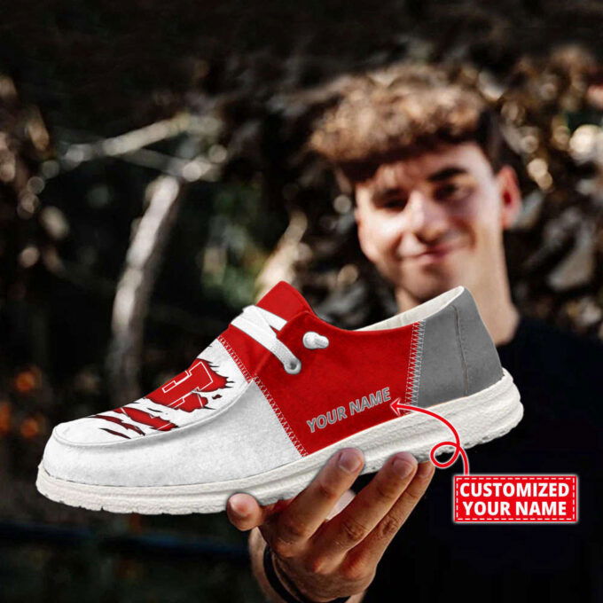 Nordmerch Utah Utes Personalized Hey Dude Sports Shoes – Custom Name Design Perfect Gift For Fans