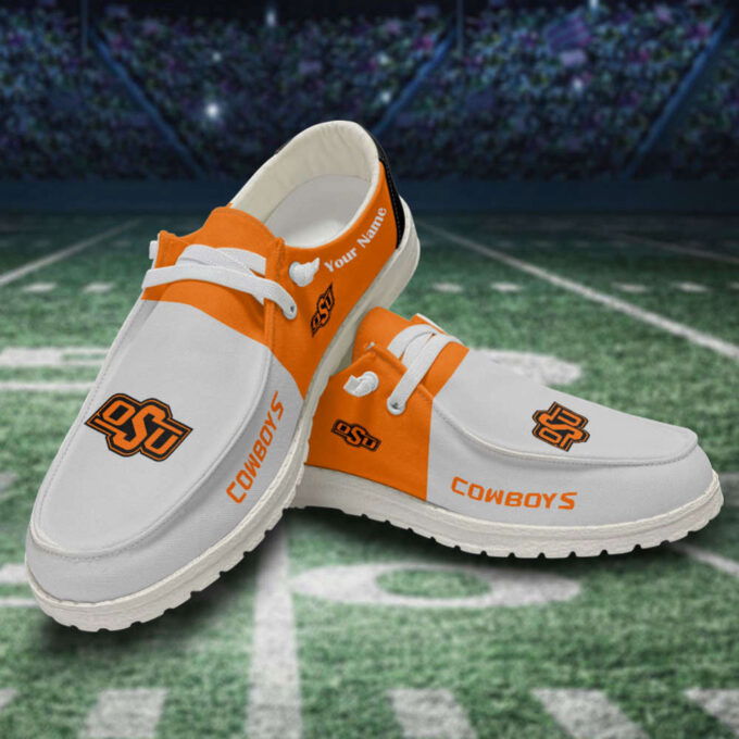 Oklahoma State Cowboys Personalized Hey Dude Sports Shoes – Custom Name Design Perfect Gift