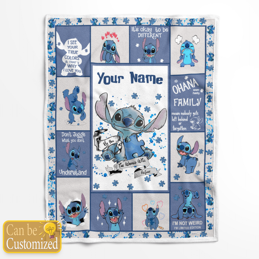 Personalized Autism Fleece Blanket – Quilt Christmas Birthday Gift Personalized Autism Fleece Blanket – Quilt Christmas Birthday Gift