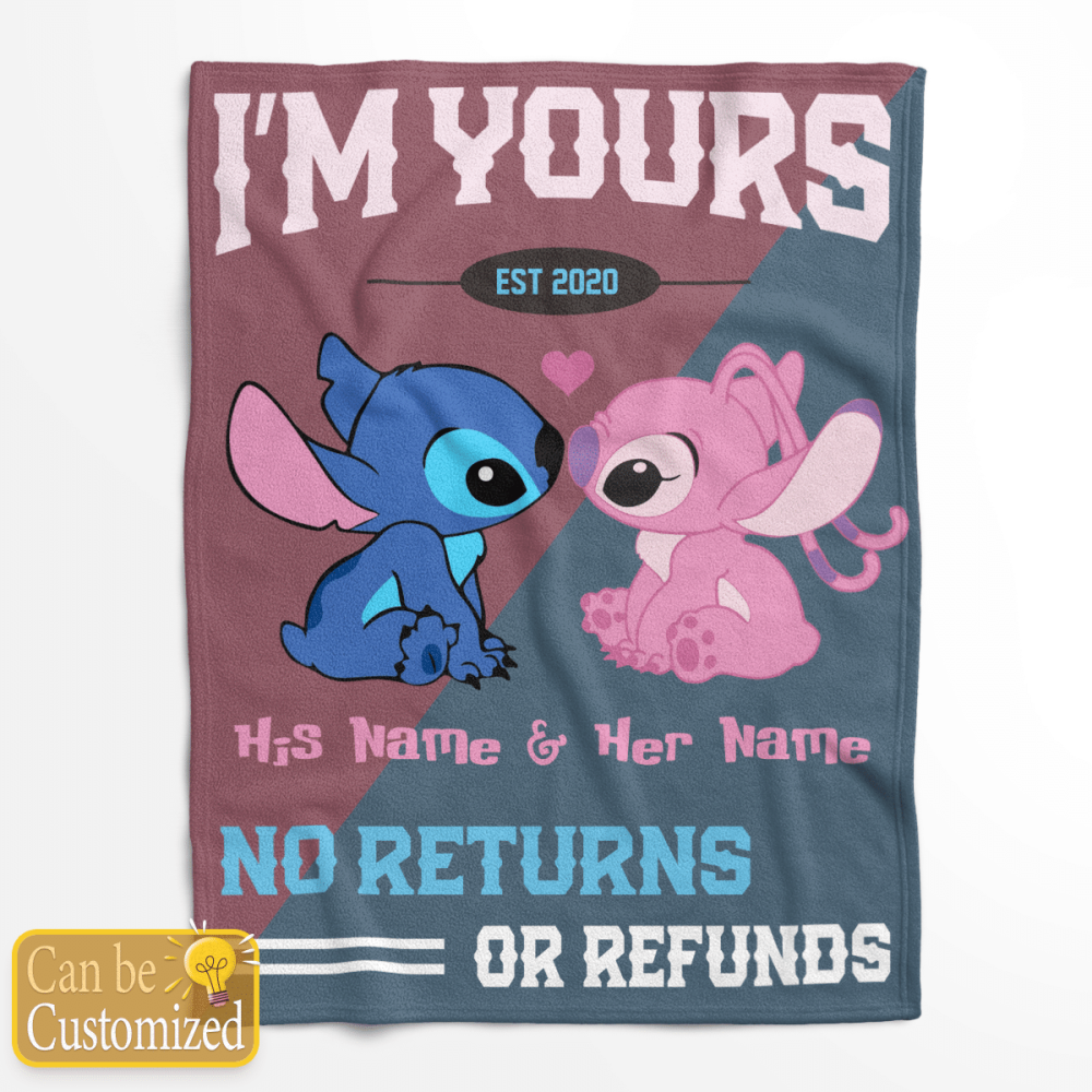 Personalized I’m Yours No Returns Or Refunds Fleece Blanket – Quilt Christmas Birthday Gift Personalized I’m Yours No Returns Or Refunds Fleece Blanket – Quilt Christmas Birthday Gift
