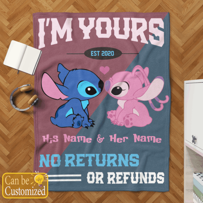 Personalized I’m Yours No Returns Or Refunds Fleece Blanket – Quilt Christmas Birthday Gift