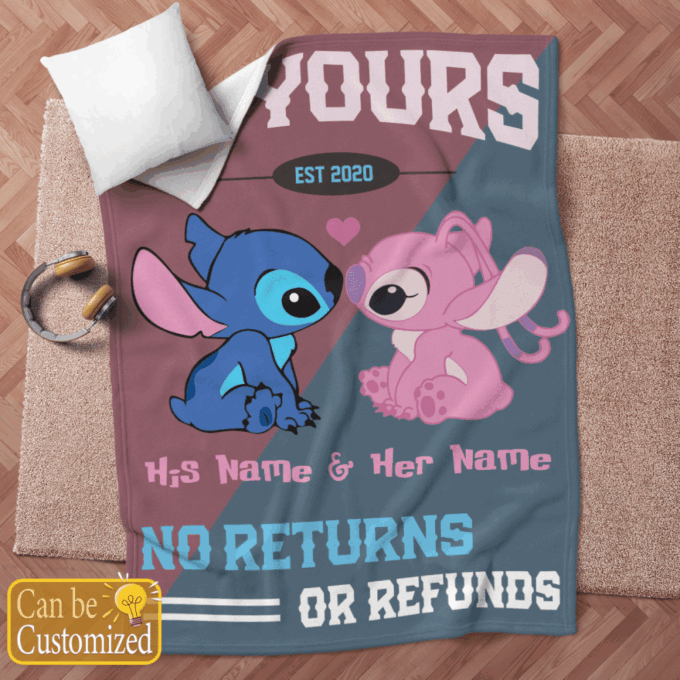 Personalized I’m Yours No Returns Or Refunds Fleece Blanket – Quilt Christmas Birthday Gift