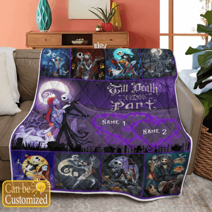 Personalized Till Death Do Us Part Fleece Blanket – Quilt Christmas Birthday Gift