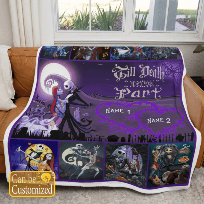 Personalized Till Death Do Us Part Fleece Blanket – Quilt Christmas Birthday Gift