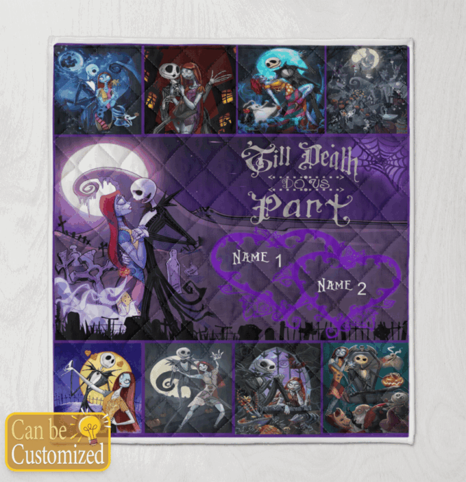 Personalized Till Death Do Us Part Fleece Blanket – Quilt Christmas Birthday Gift
