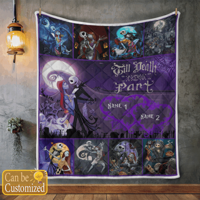 Personalized Till Death Do Us Part Fleece Blanket – Quilt Christmas Birthday Gift